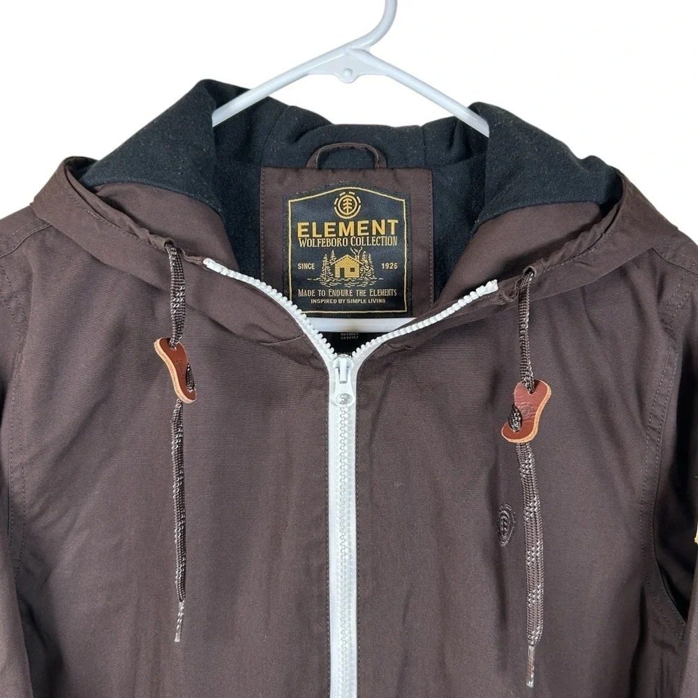 Element Men's Wolfeboro Collection Brown 'Alder' Hooded Jacket Size M